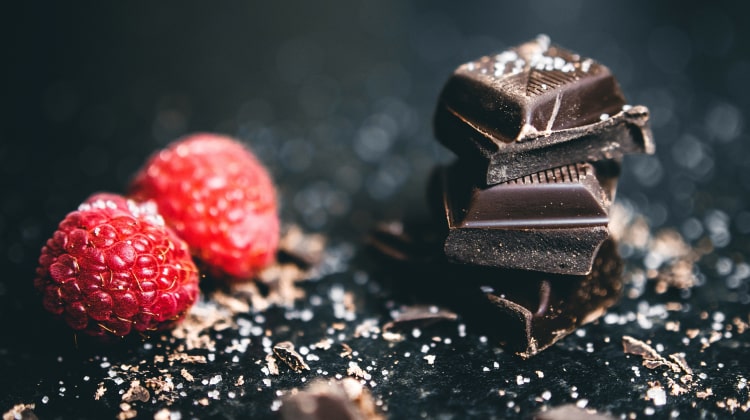 rasperries and chocolate